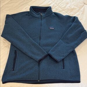 Patagonia Blue Zip Up Sweater